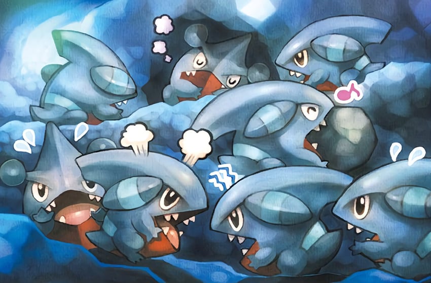 gible (pokemon and 1 more) drawn by fukuda_masakazu