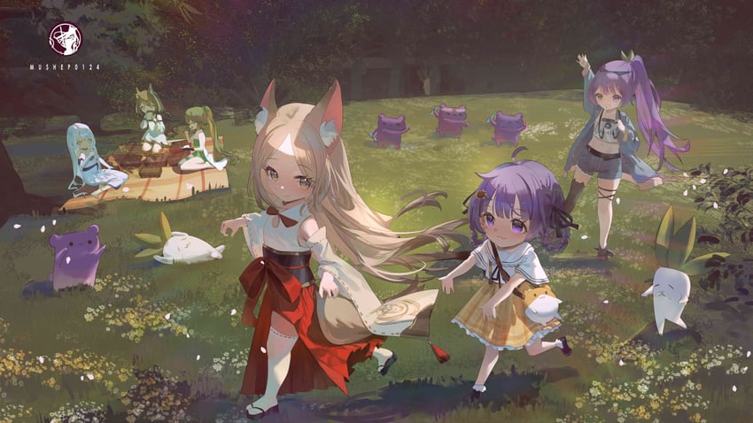 otsuka ray, reika, and earendel (indie virtual youtuber and 1 more) drawn by abroccoli