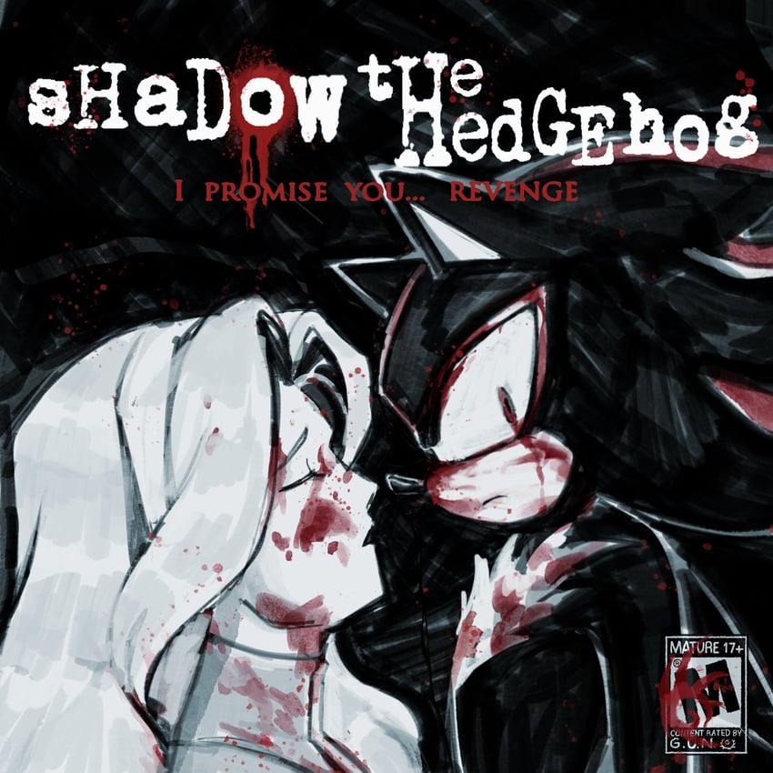 shadow the hedgehog and maria robotnik (sonic and 2 more) drawn by caramoccii