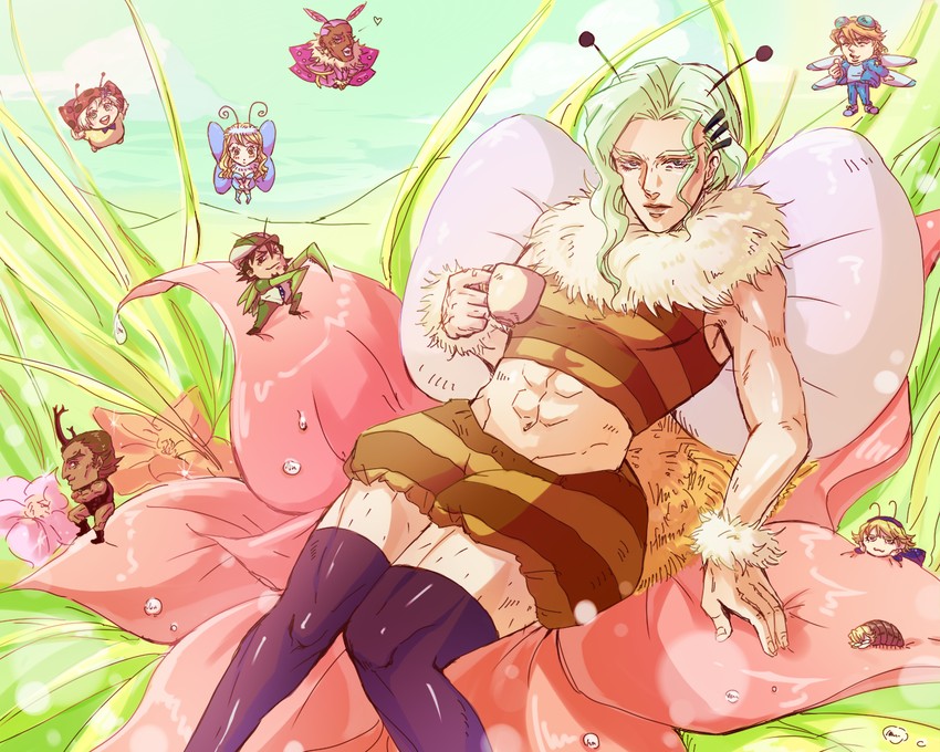 barnaby brooks jr., kaburagi t. kotetsu, ivan karelin, huang baoling, karina lyle, and 4 more (tiger & bunny) drawn by kariyama_kariko