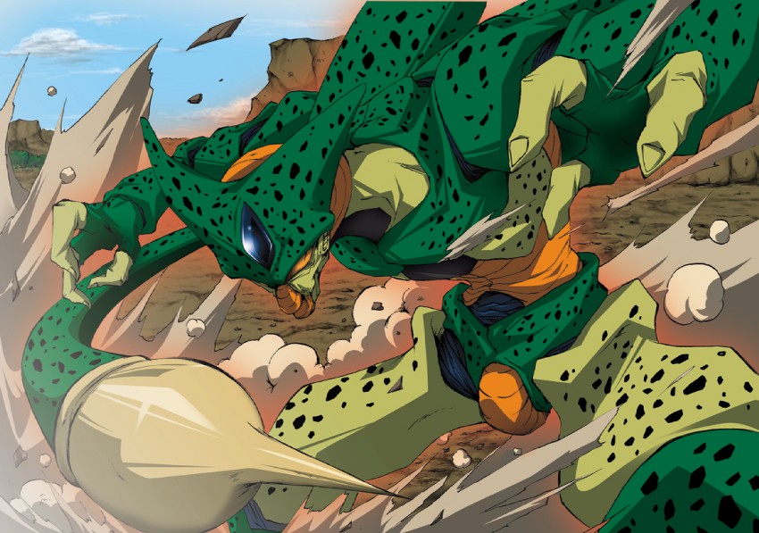 cell and imperfect cell (dragon ball and 1 more) drawn by ippopotamo