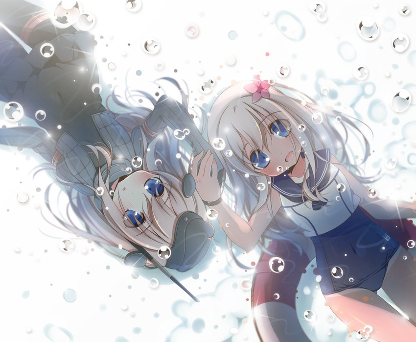 ro-500 and u-511 (kantai collection) drawn by anju_(mocomocousagi)