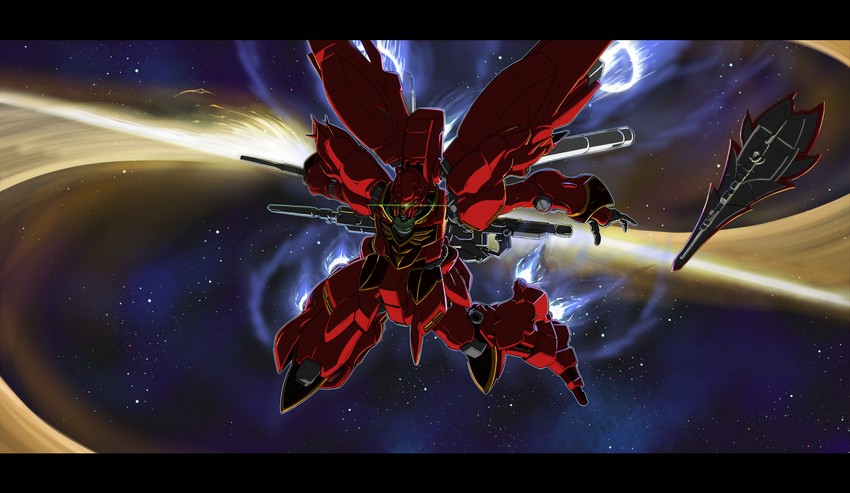 sinanju (gundam and 1 more) drawn by gomibako_(shirokumatei)