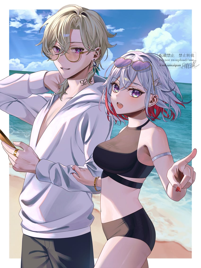 aventurine and topaz (honkai and 1 more) drawn by yakiniku_pan