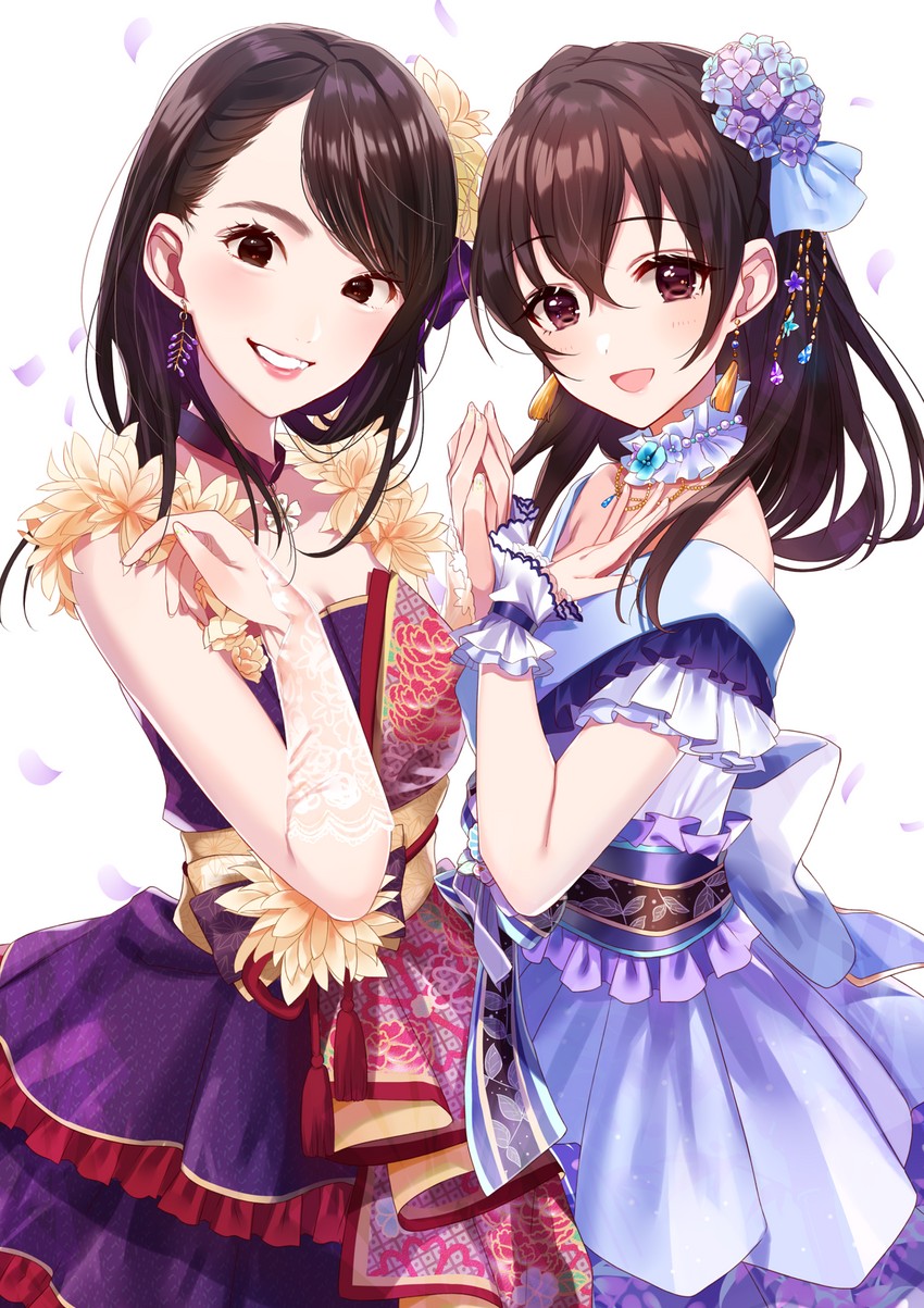 fujiwara hajime and suzuki minori (idolmaster and 2 more) drawn by misumi_(macaroni)