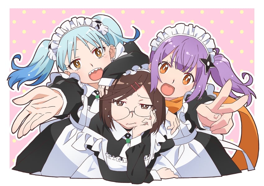 kusagakure satoko, koga konoha, and izutsumi marin (ninja to koroshiya no futarigurashi) drawn by watanabe_akio