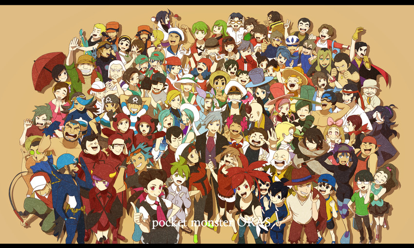 may, hex maniac, brendan, steven stone, courtney, and 75 more (pokemon and 2 more) drawn by momii_(hokkori-ya)