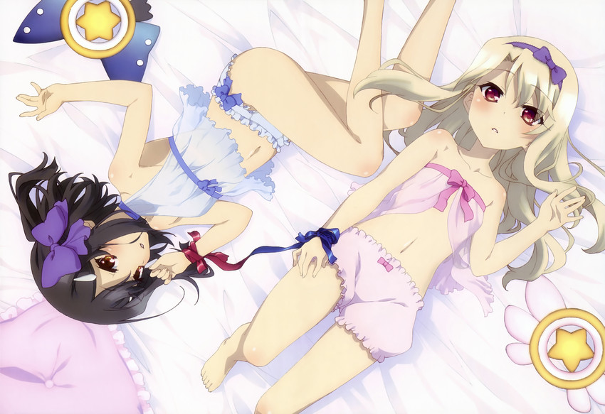 illyasviel von einzbern, miyu edelfelt, magical ruby, and magical sapphire (fate and 2 more)