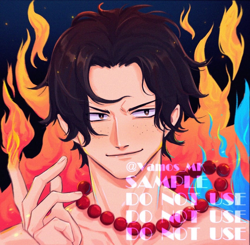 portgas d. ace (one piece) drawn by vamos_mk