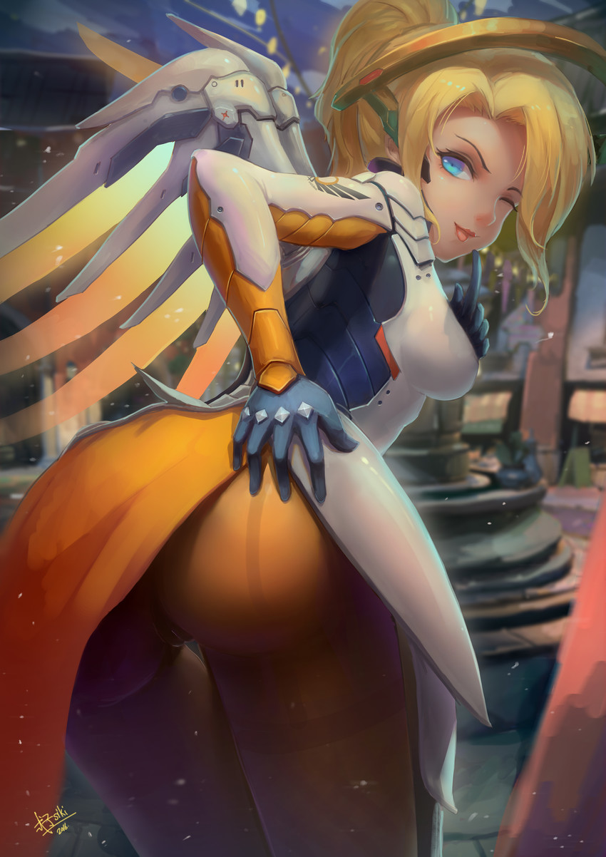mercy (overwatch and 1 more) drawn by shizi_shizi