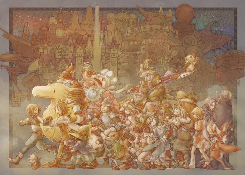 moogle, zidane tribal, garnet til alexandros xvii, vivi ornitier, eiko carol, and 23 more (final fantasy and 1 more) drawn by sumi_(nd60)