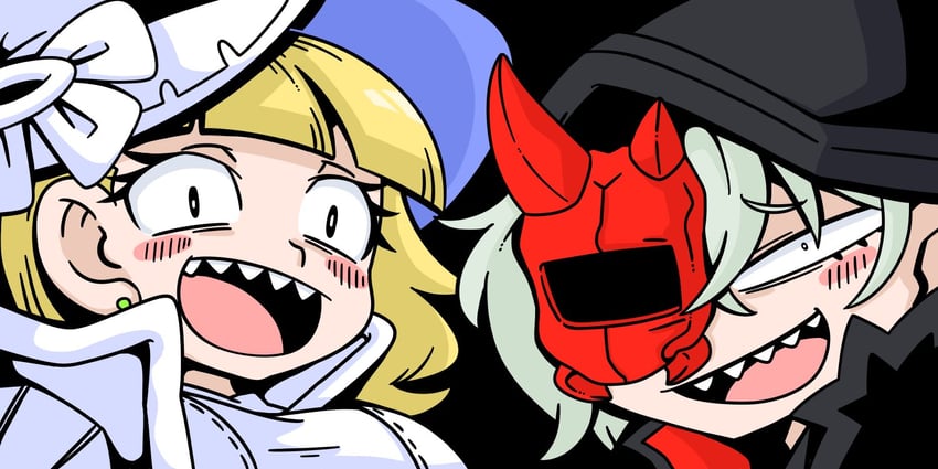 diabellstar the black witch and diabellze the original sinkeeper (yu-gi-oh!) drawn by buraninn