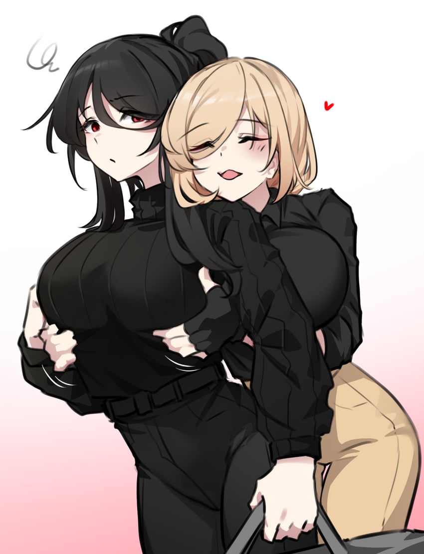 bandit-chan and merc-san (original) drawn by k0ng
