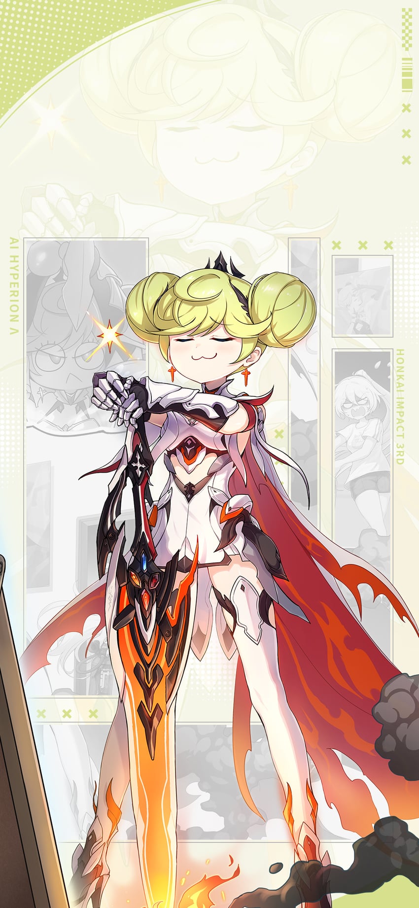 kiana kaslana and ai-chan (honkai and 1 more)
