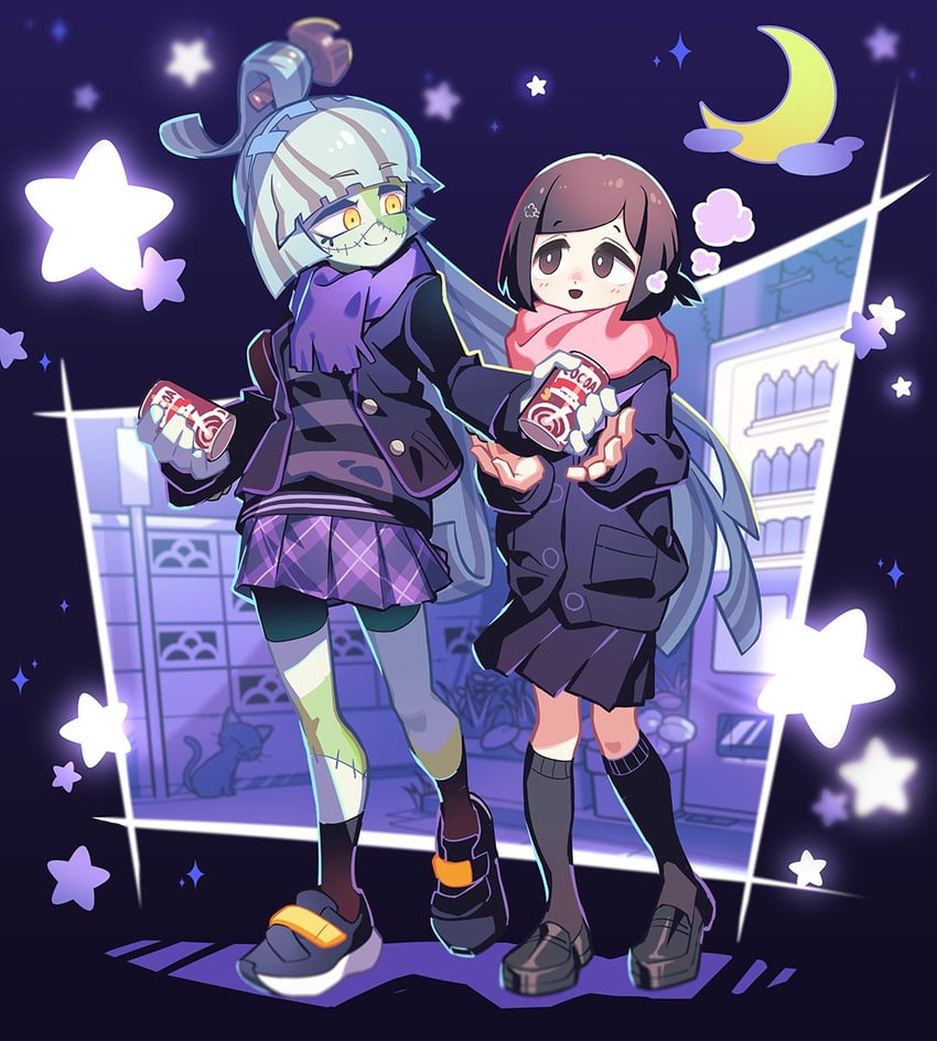frankenstein's monster, ririka, and sylvie (original and 1 more) drawn by donuttypd