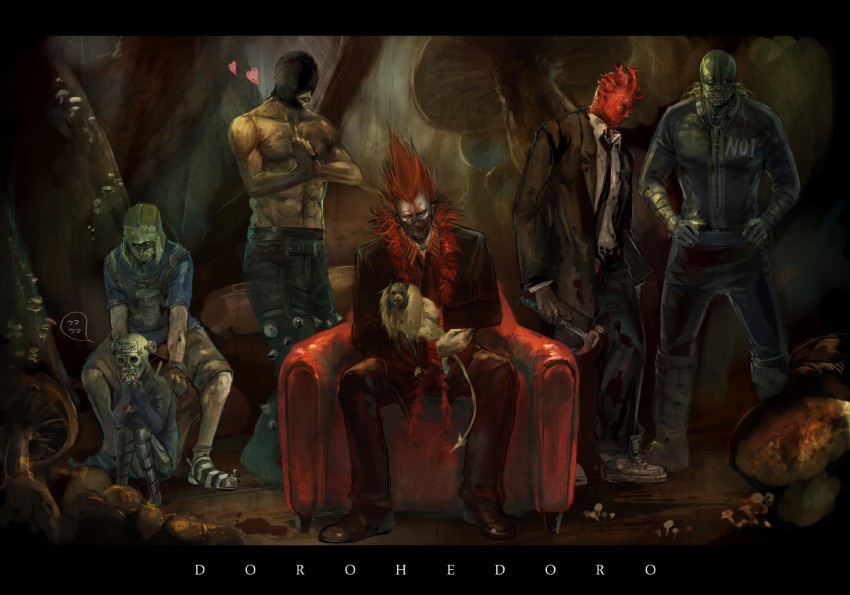 noi, shin, ebisu, en, kikurage, and 2 more (dorohedoro) drawn by hage2013