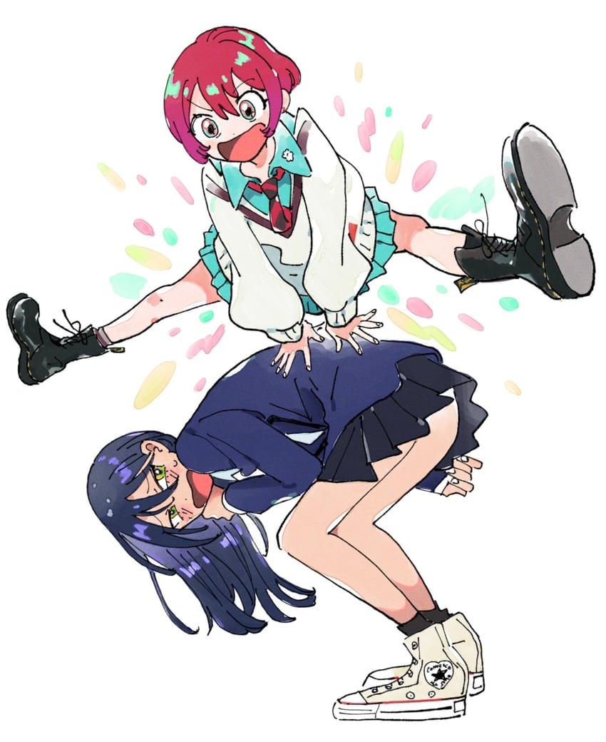 amate yuzuriha and nyaan (gundam and 1 more) drawn by kate_jgk