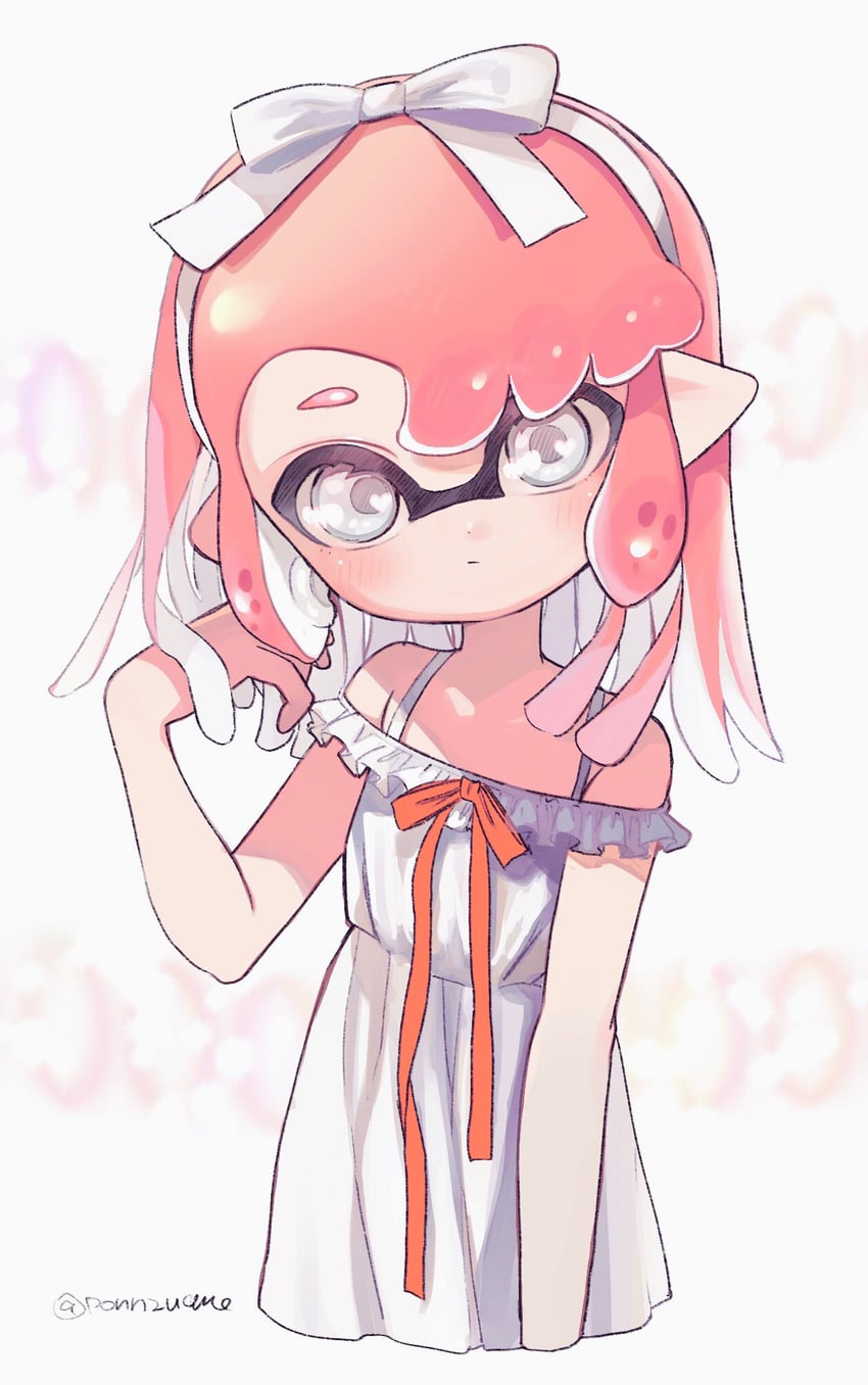 inkling player character and inkling girl (splatoon) drawn by amezawa_koma