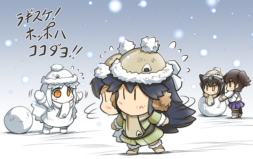 kaga, nagato, northern ocean princess, and katsuragi (kantai collection) drawn by hisahiko