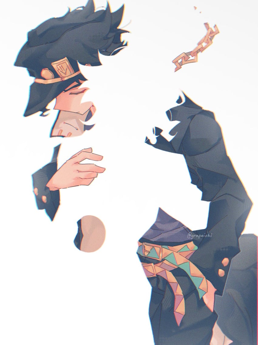 kujo jotaro and kakyoin noriaki (jojo no kimyou na bouken and 1 more) drawn by grapeichi