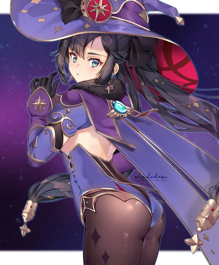 mona (genshin impact) drawn by shizukodesu