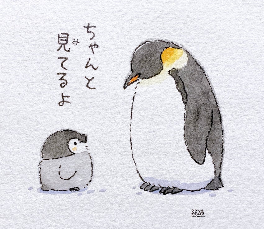 koupen-chan and otona no penguin-san (koupen-chan) drawn by rurutea