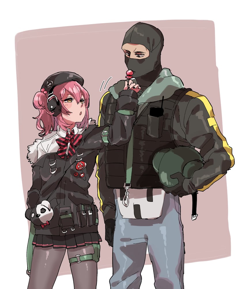 mp7 and bandit (girls' frontline and 1 more) drawn by sanso_(kasyawamoti)