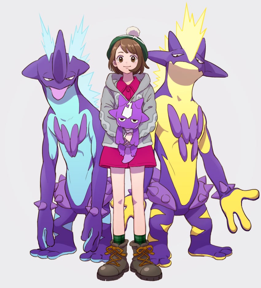 gloria, toxtricity, and toxel (pokemon and 1 more) drawn by maiko_(setllon)