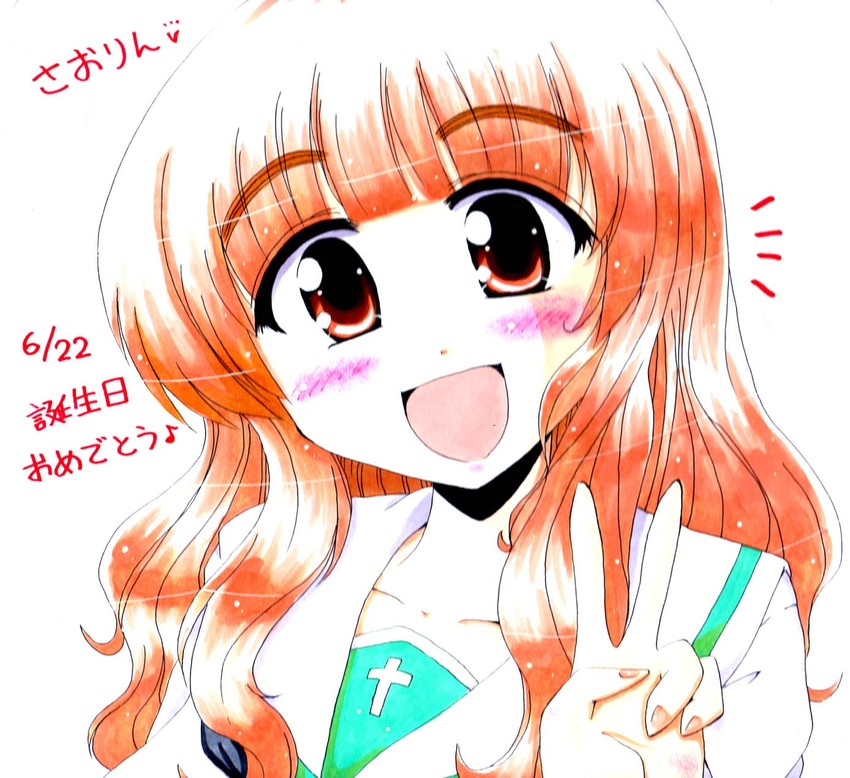 takebe saori (girls und panzer) drawn by kamihara_mizuki