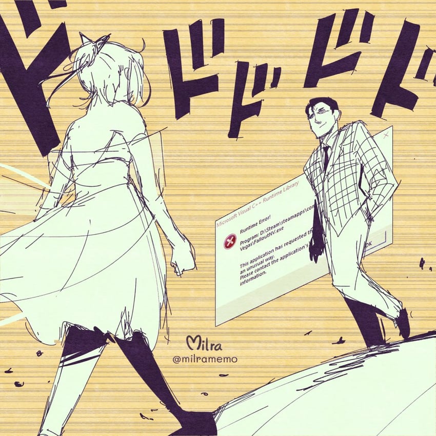 courier, noelle rutherford, and benny (jojo no kimyou na bouken and 5 more) drawn by milramemo