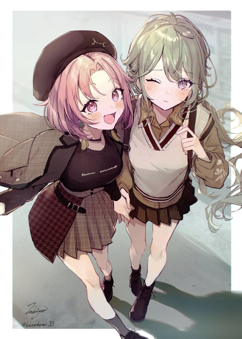 ootori emu and kusanagi nene (project sekai and 1 more) drawn by kazakami_73