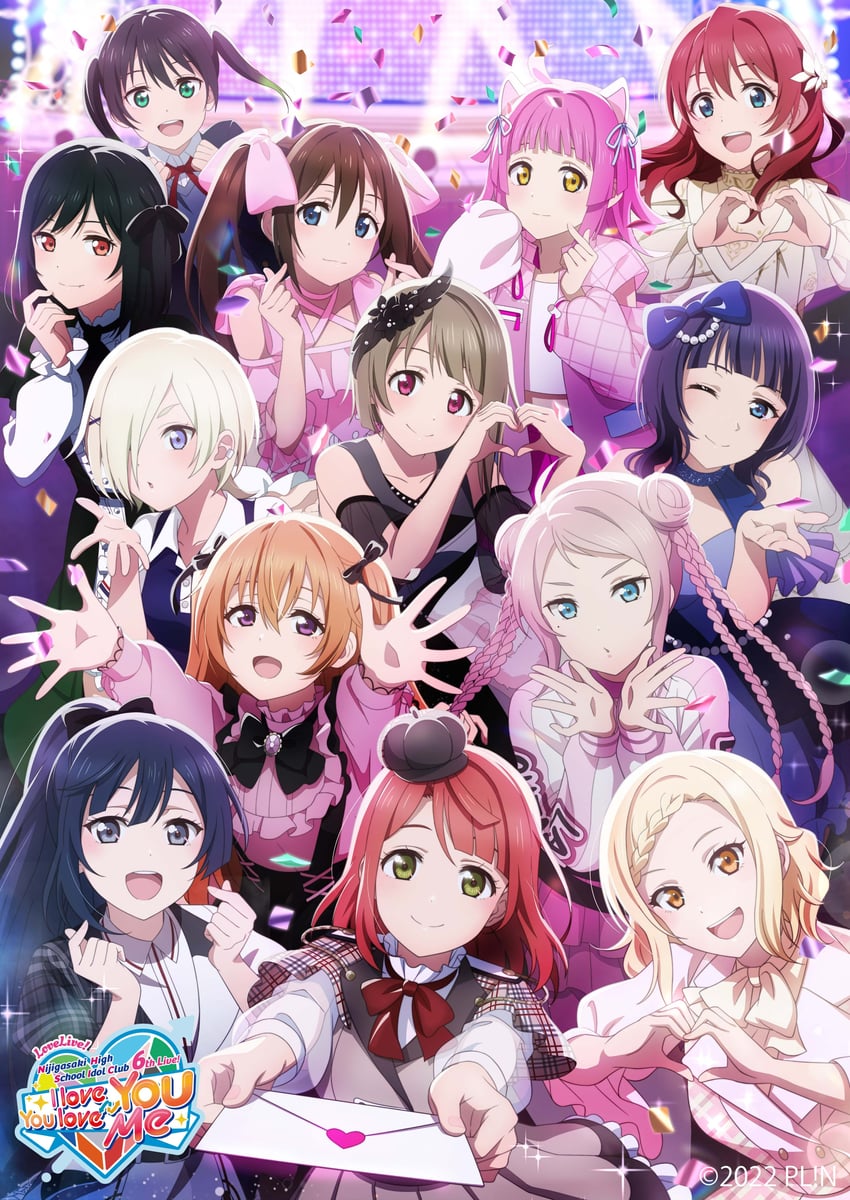 yuki setsuna, uehara ayumu, takasaki yu, osaka shizuku, tennoji rina, and 8 more (love live! and 1 more)