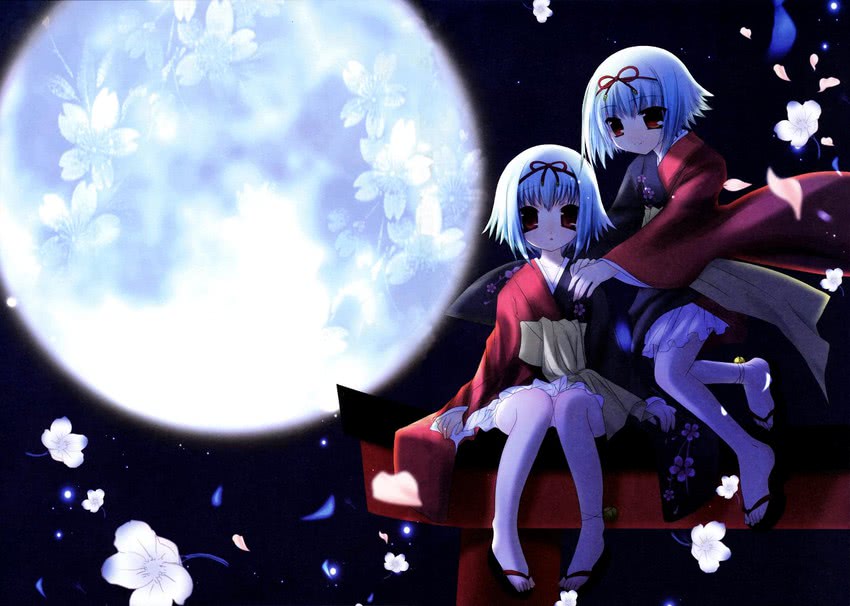 nozomi and mikage (akai ito) drawn by hinayuki_usa and sakurazawa_izumi