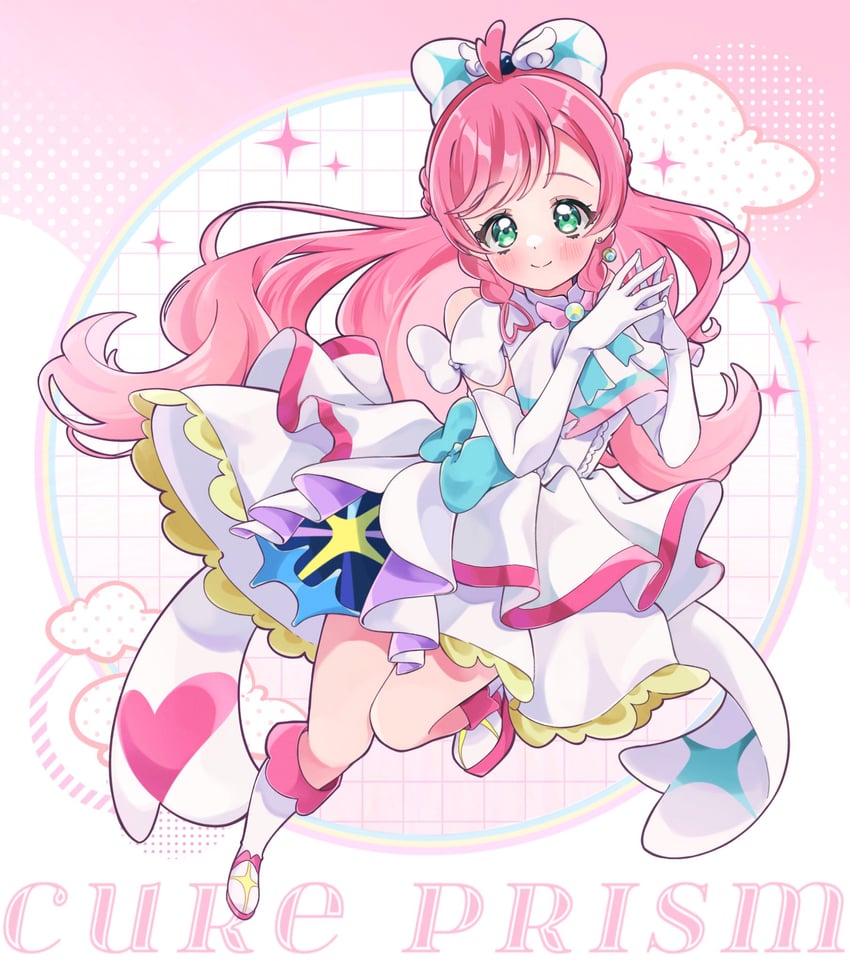 nijigaoka mashiro and cure prism (precure and 1 more) drawn by wata_meuko
