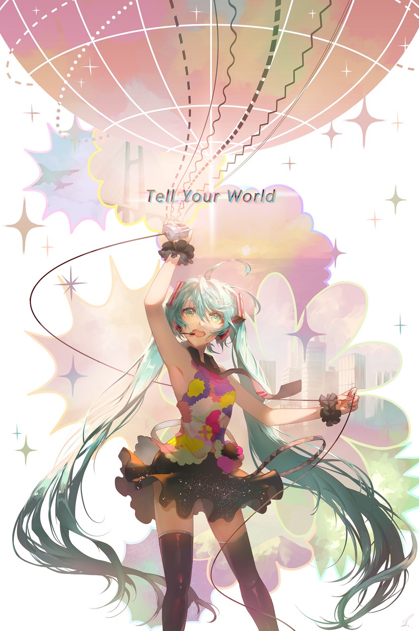 hatsune miku (vocaloid and 1 more) drawn by saihate_(d3)