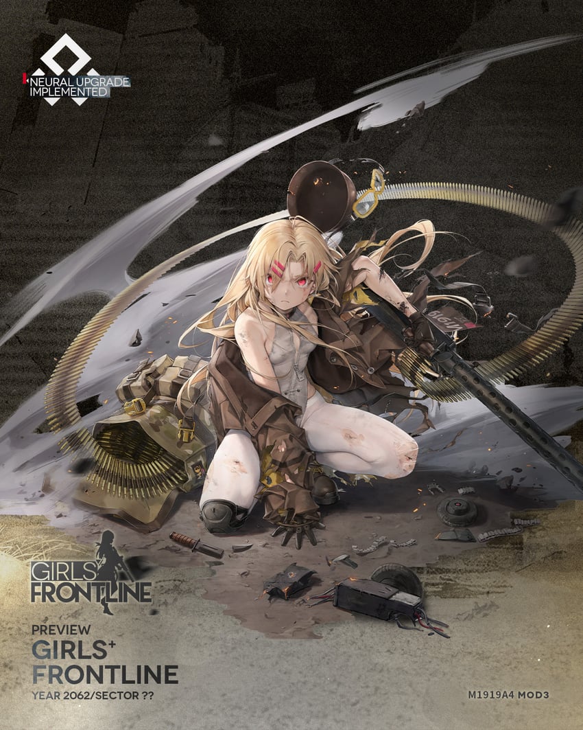 m1919a4 (girls' frontline) drawn by douya_(233)