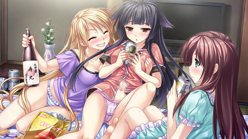 misumi aina, kujou karen, and fuse-hime (tsukumo no kanade) drawn by saeki_hokuto