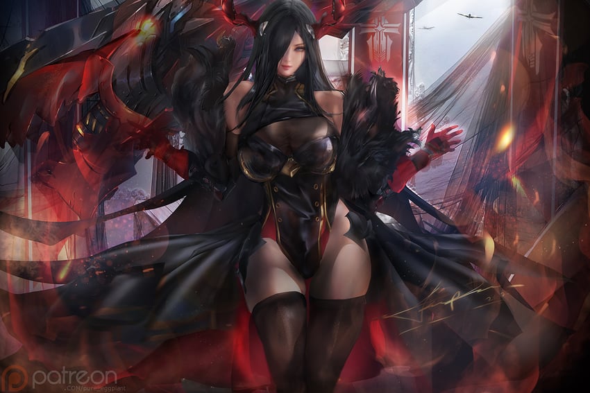 friedrich der grosse (azur lane) drawn by mika_l