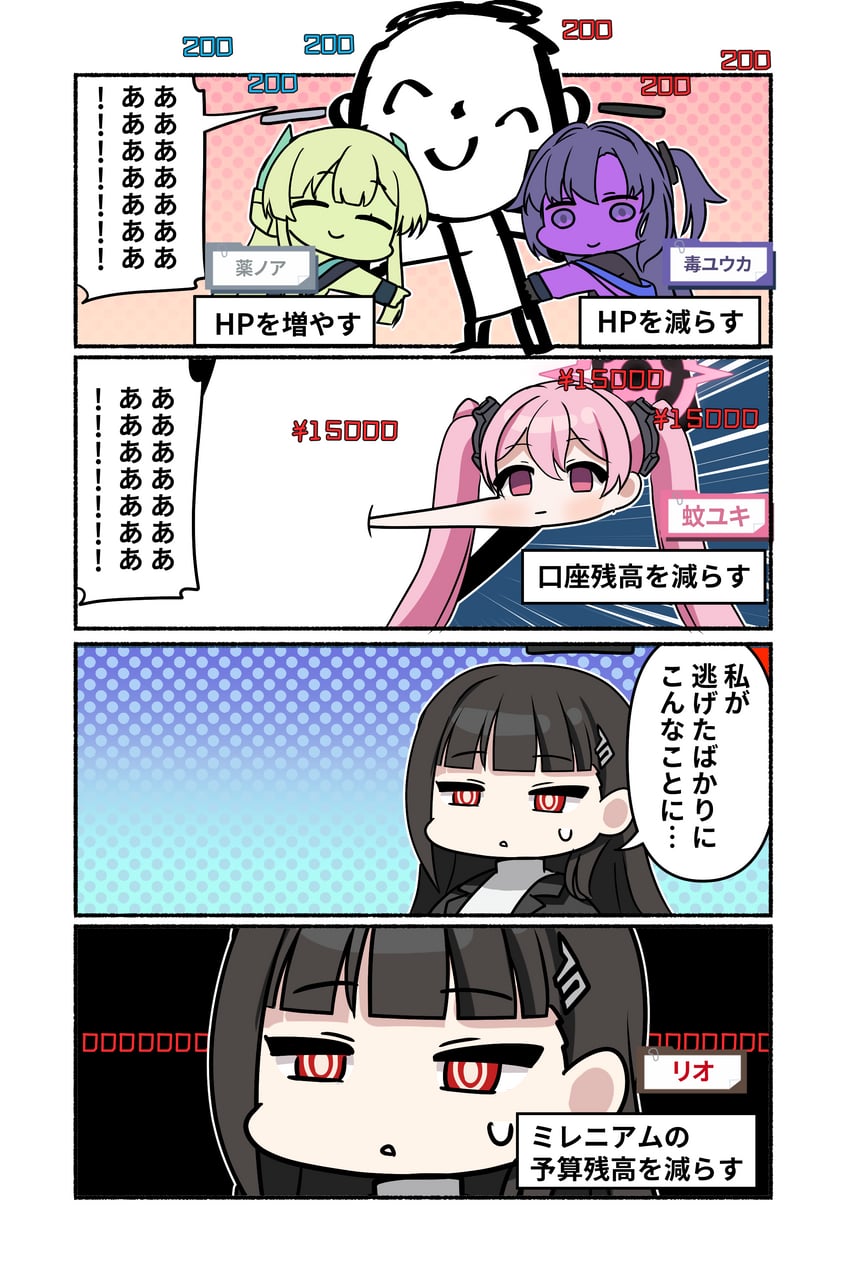 sensei, yuuka, doodle sensei, rio, noa, and 1 more (blue archive) drawn by aventador