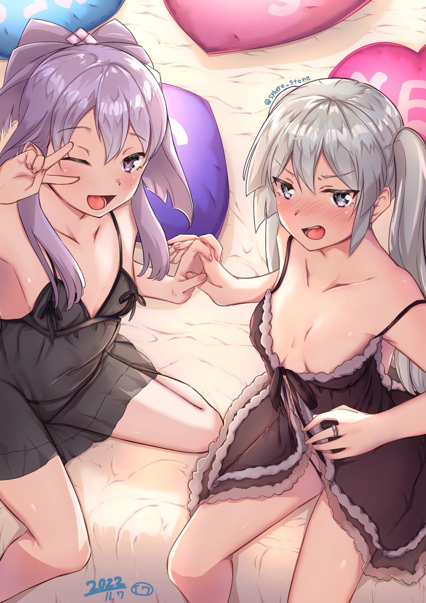 tokime shizuka and aika himena (mahou shoujo madoka magica and 1 more) drawn by sphere_stone