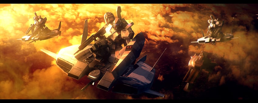 jegan d type (gundam and 1 more) drawn by igaraigara