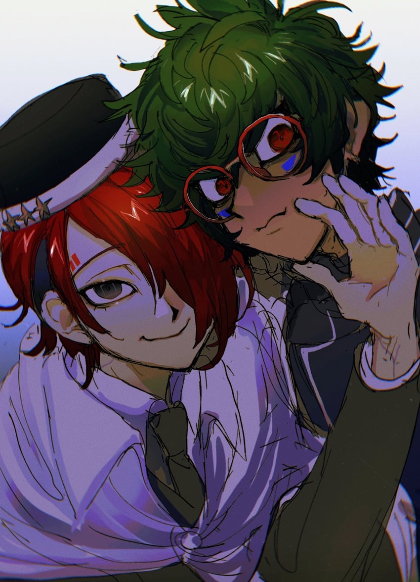 zilch alexander and yomi hellsmile (master detective archives: rain code) drawn by oishikunatte_shintoujou