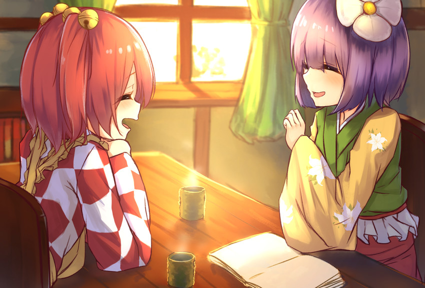 hieda no akyuu and motoori kosuzu (touhou) drawn by borushichi