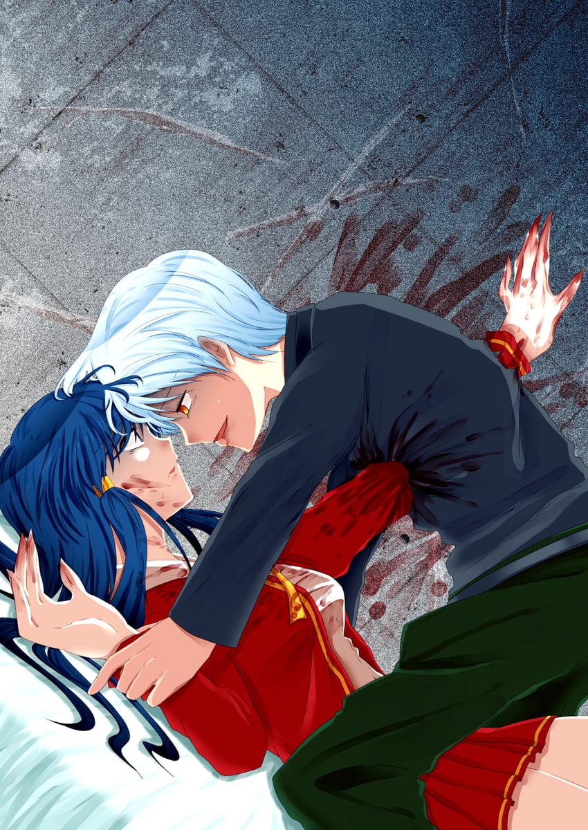 amasawa ikumi and boy (moon) drawn by 201_(yield)