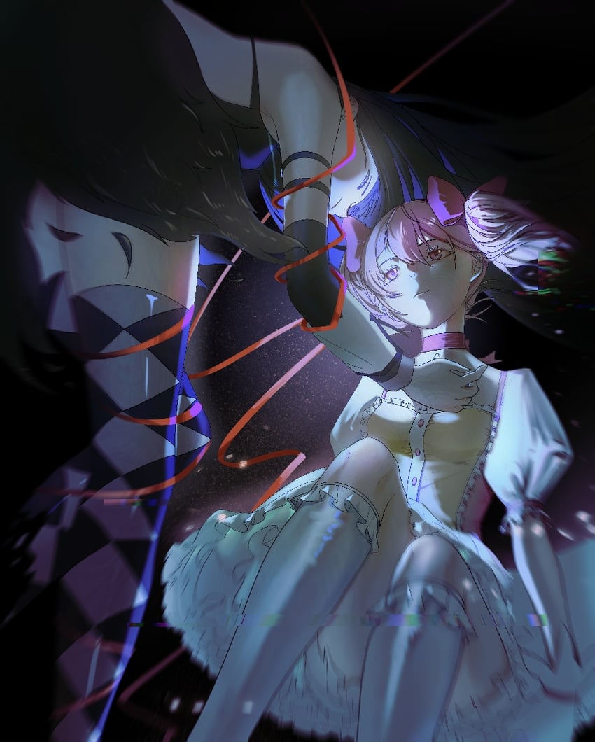 akemi homura, kaname madoka, and akuma homura (mahou shoujo madoka magica and 1 more) drawn by jinyeweiyang