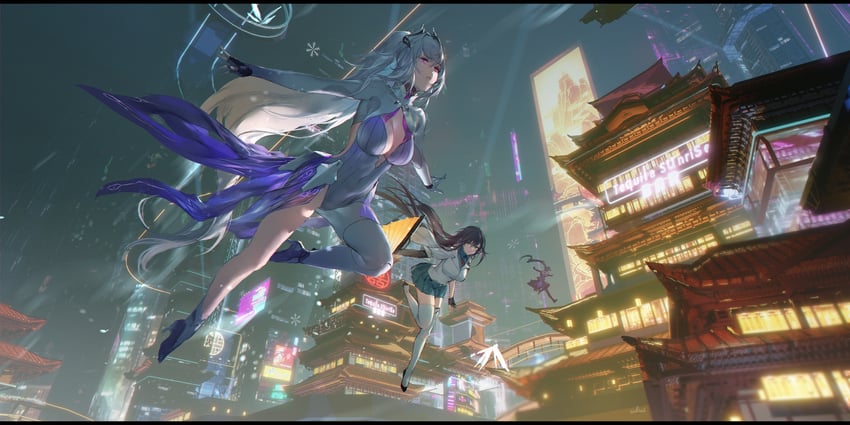 lin, saki fuwa, and alyss (tower of fantasy) drawn by swd3e2