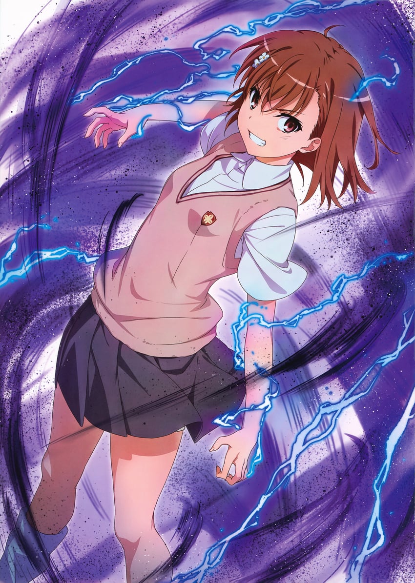 misaka mikoto (toaru majutsu no index and 1 more) drawn by isshi_pyuma