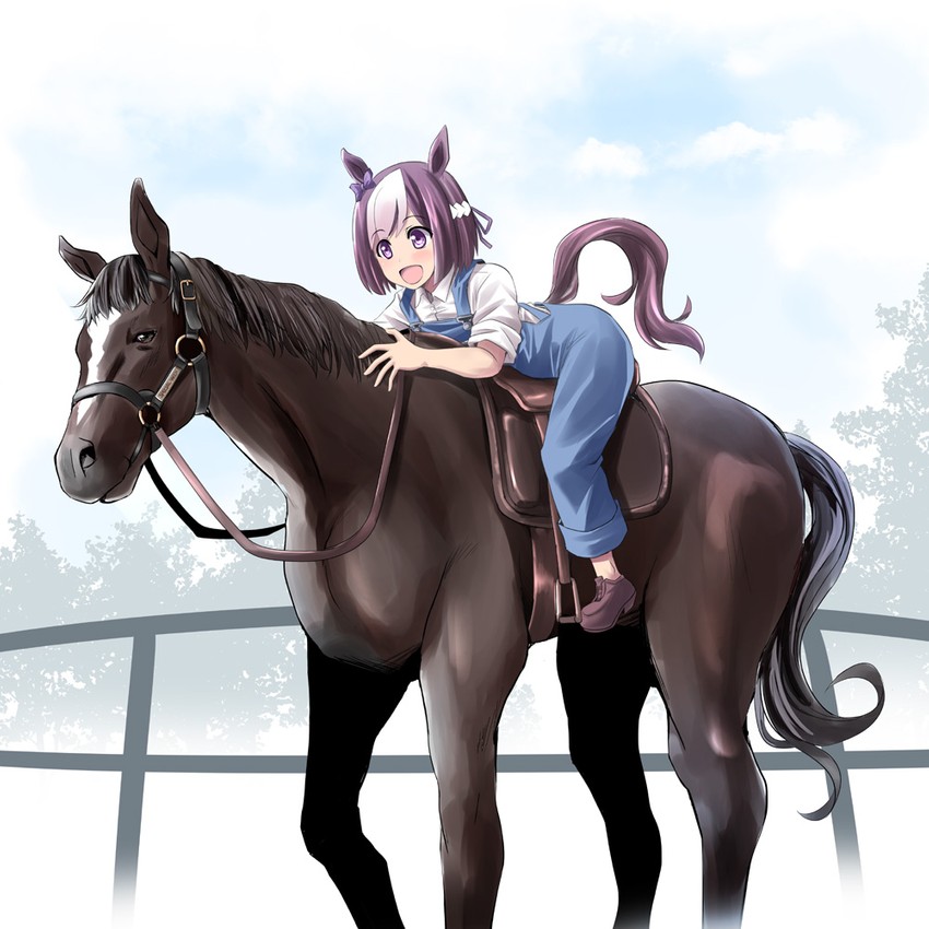special week (umamusume and 1 more) drawn by tonpuu