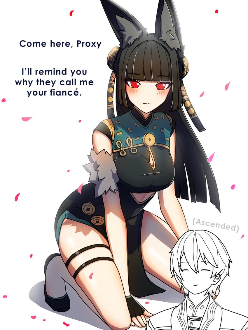hoshimi miyabi, sweety, and wise (zenless zone zero) drawn by dorahdew