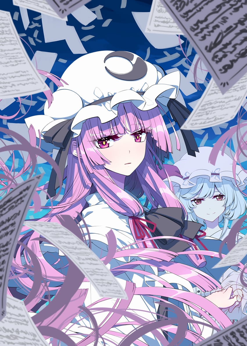 remilia scarlet and patchouli knowledge (touhou) drawn by sakuraba_yuuki